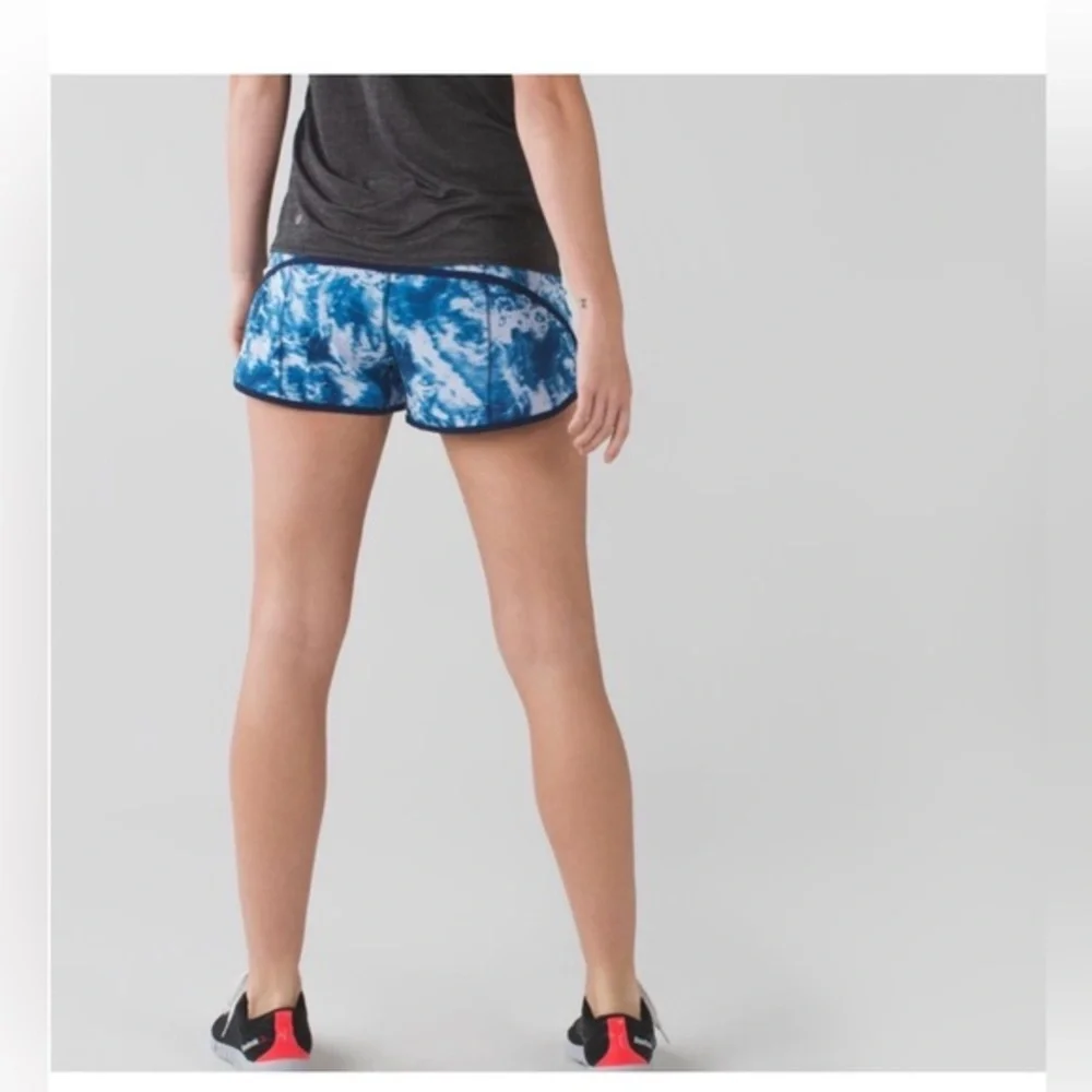 lululemon athletica Blue Tie-Dye Athletic Shorts